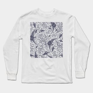 Black and White Deep Sea Fish Long Sleeve T-Shirt